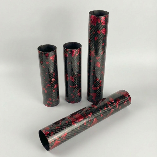 Fork cover set| red and gold flakes| full set of 4